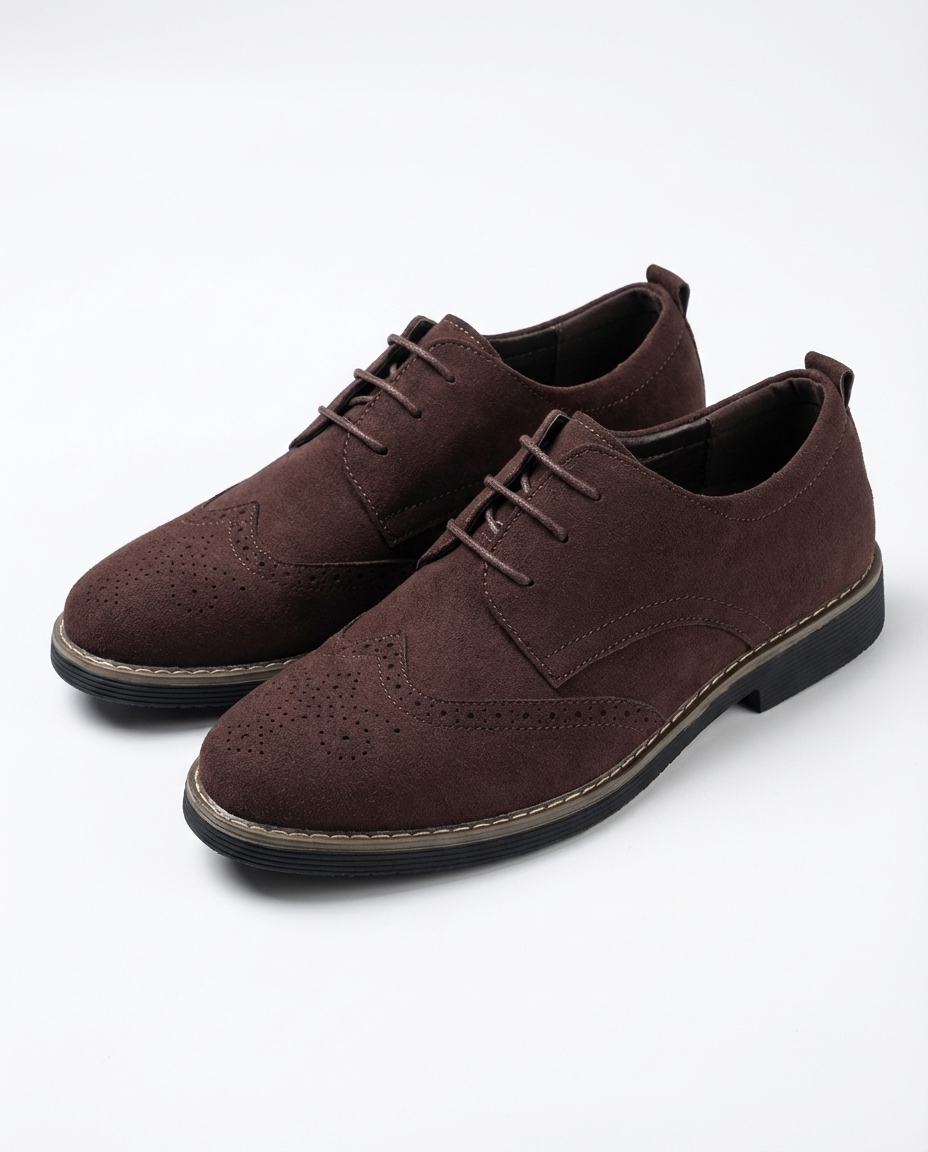 Derbies homme perforées - Marron