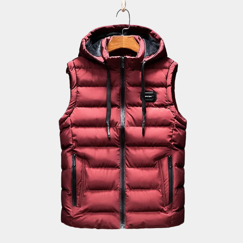 Doudoune homme à capuche - Rouge