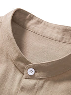 Ensemble Chemise Pantalon Été Décontracté Élégant en Lin Homme – Léger Respirant Deux Pièces Plage Décontractée - image 6