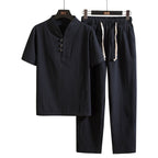 Ensemble Décontracté Homme en Lin – Tenue Deux Pièces Légère d’Été - image 2