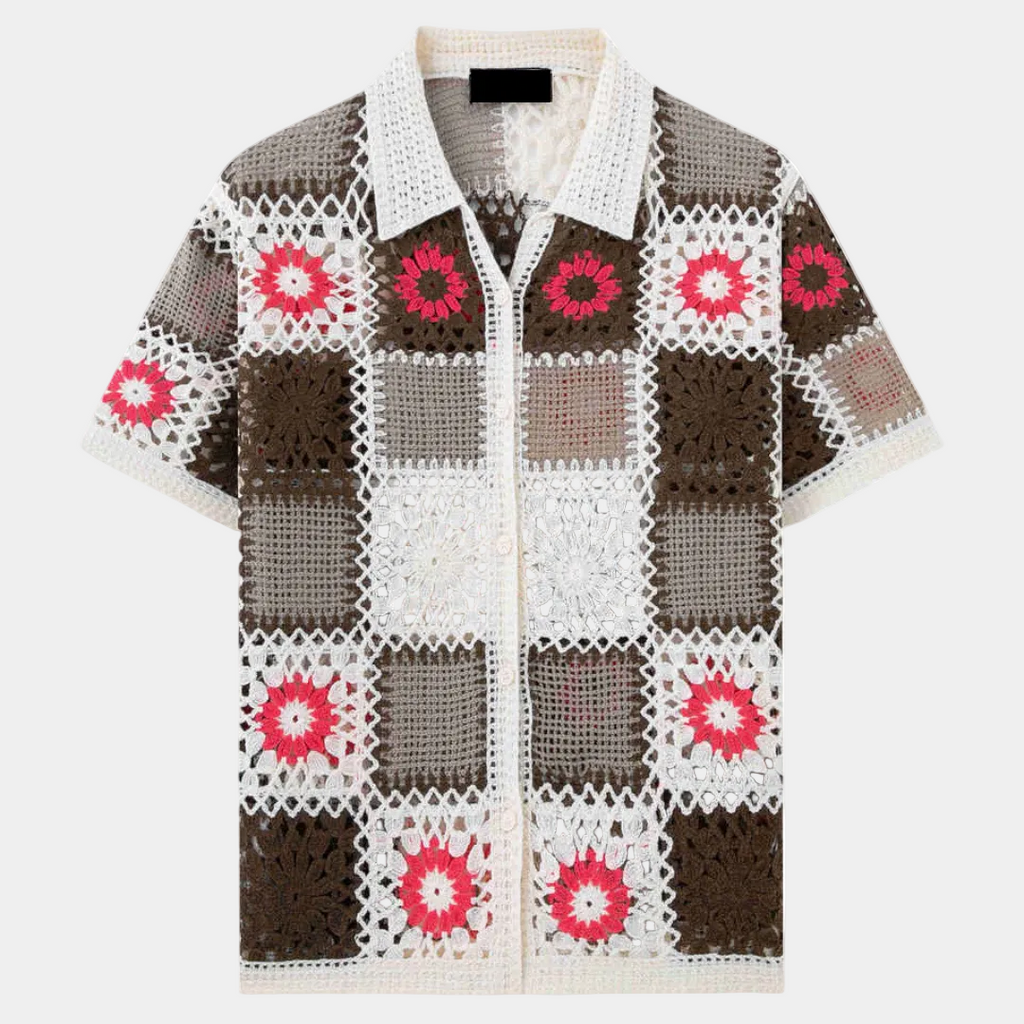 Ensemble homme boutonné ajouré - image 2
