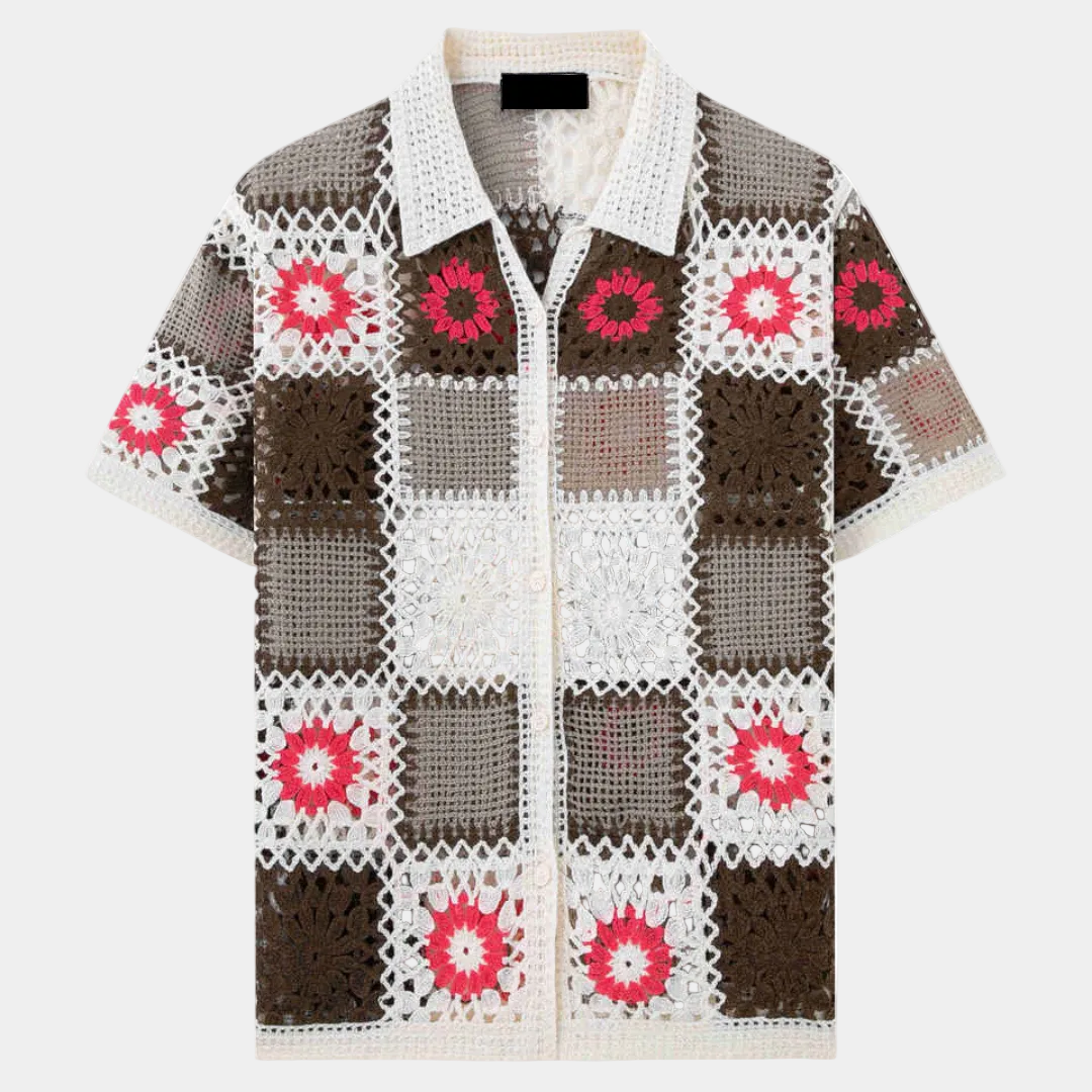 Ensemble homme boutonné ajouré - image 2