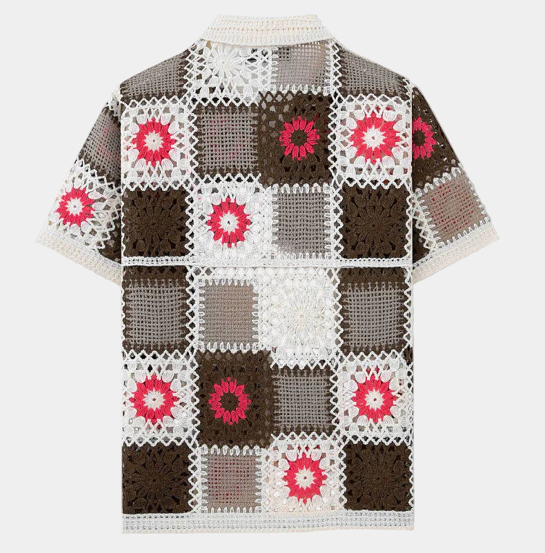 Ensemble homme boutonné ajouré - image 3