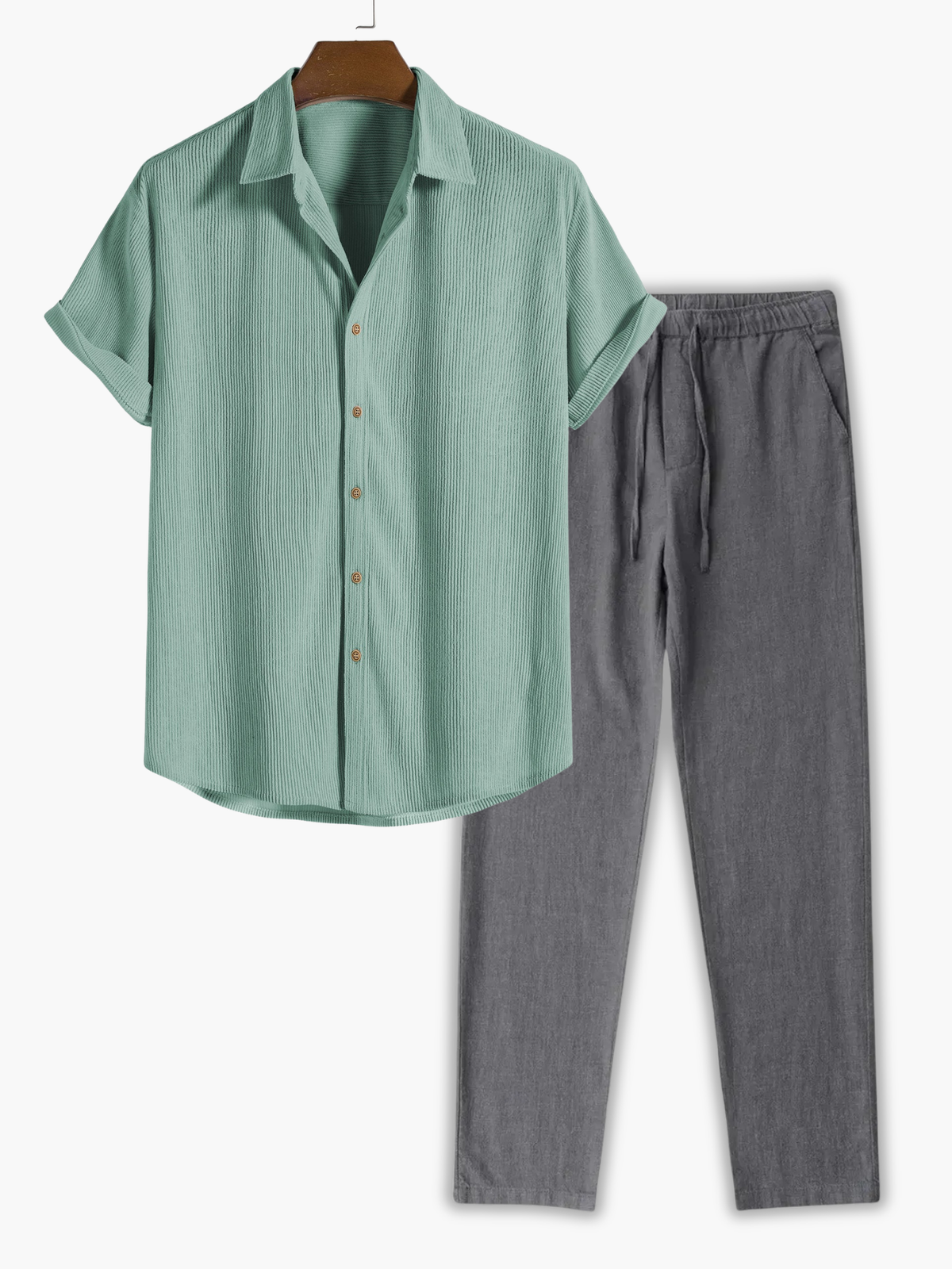 Ensemble homme chemise col classique - Vert