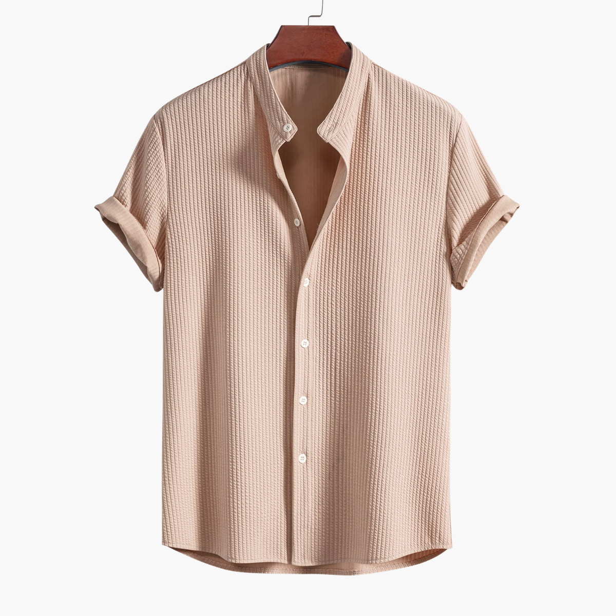 Ensemble homme chemise col montant et short - image 8