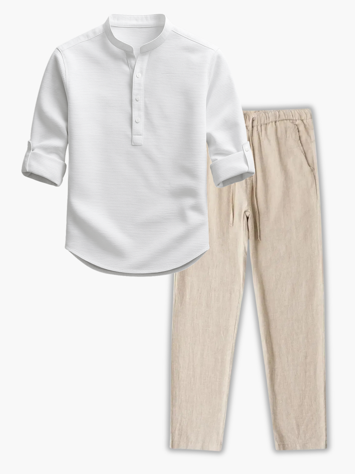 Ensemble homme chemise texturée - Blanc