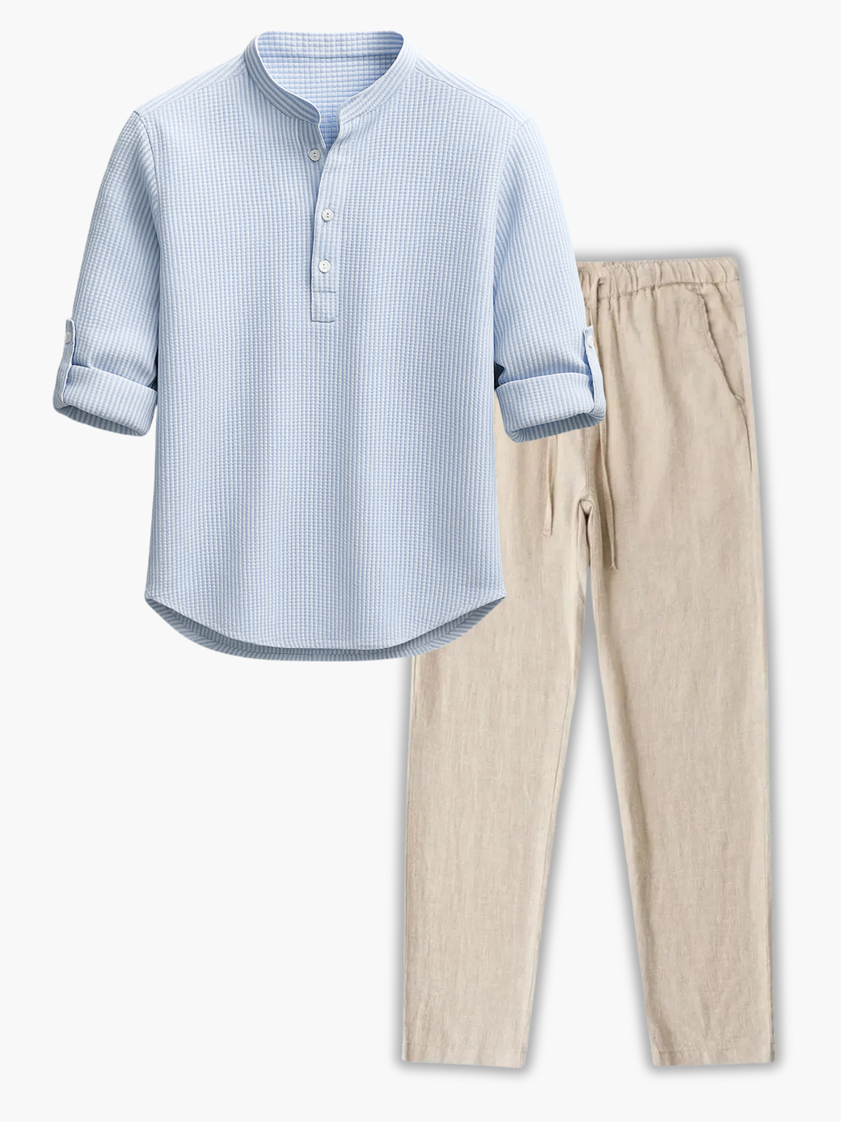 Ensemble homme chemise texturée - Bleu clair