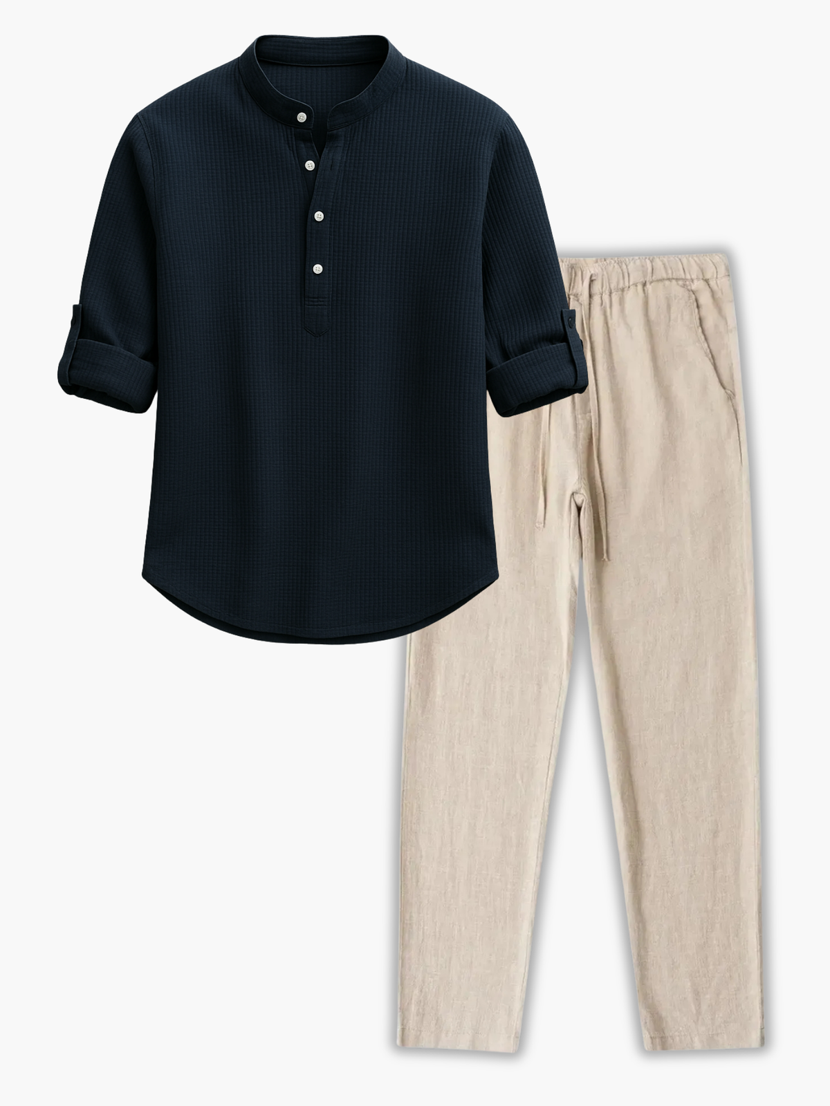 Ensemble homme chemise texturée - Bleu marine