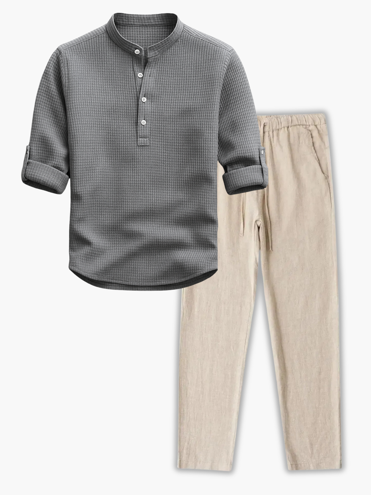 Ensemble homme chemise texturée - Gris