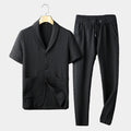 Ensemble homme col châle - Noir