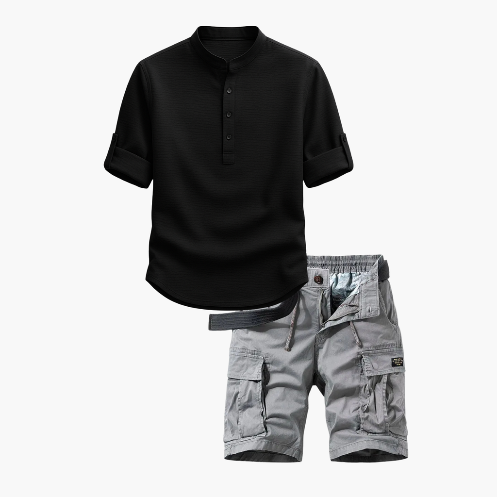 Ensemble homme col mao cargo - image 6