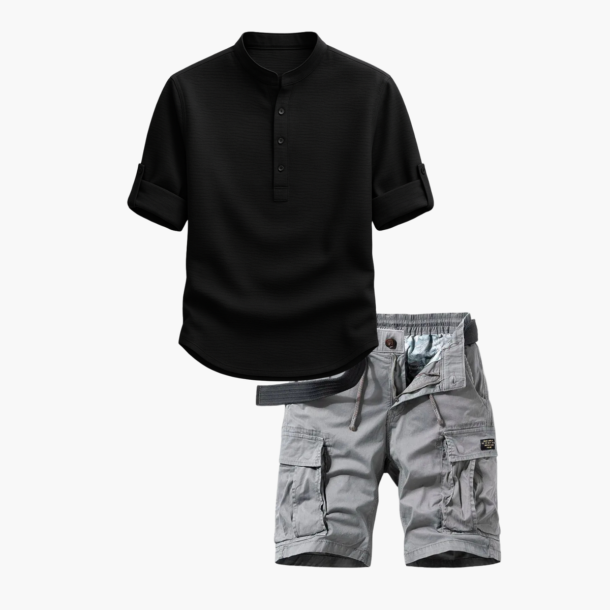 Ensemble homme col mao cargo - image 6