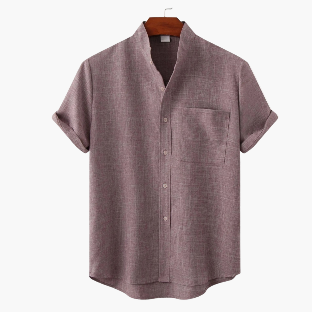 Ensemble homme col mao et short cargo - image 9
