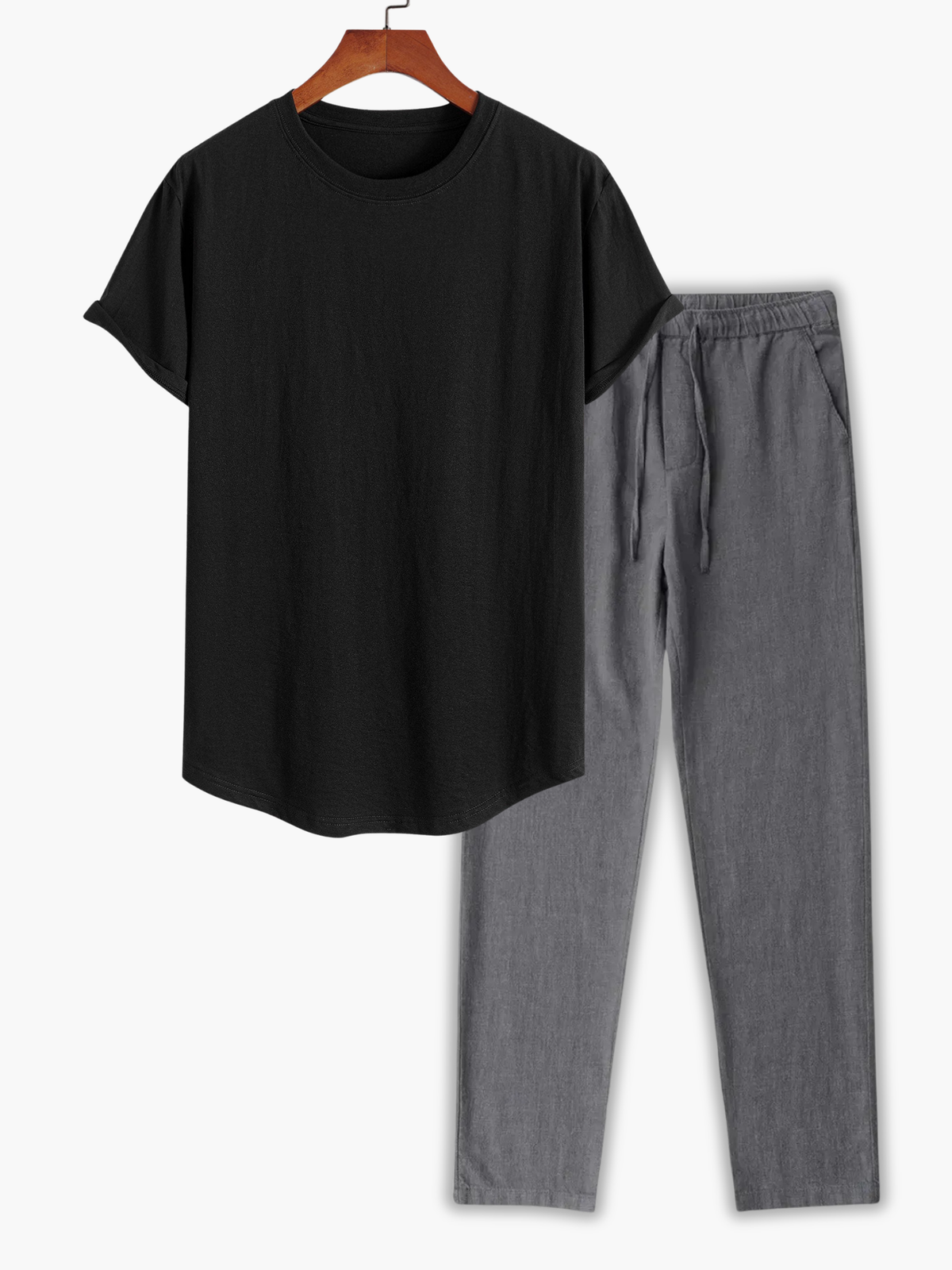 Ensemble homme col rond - Noir