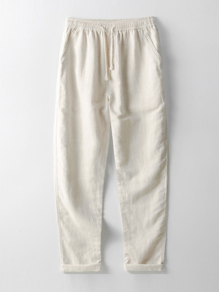 Ensemble Homme Été Coton Lin – Chemise Manches Courtes et Pantalon Décontracté - image 4
