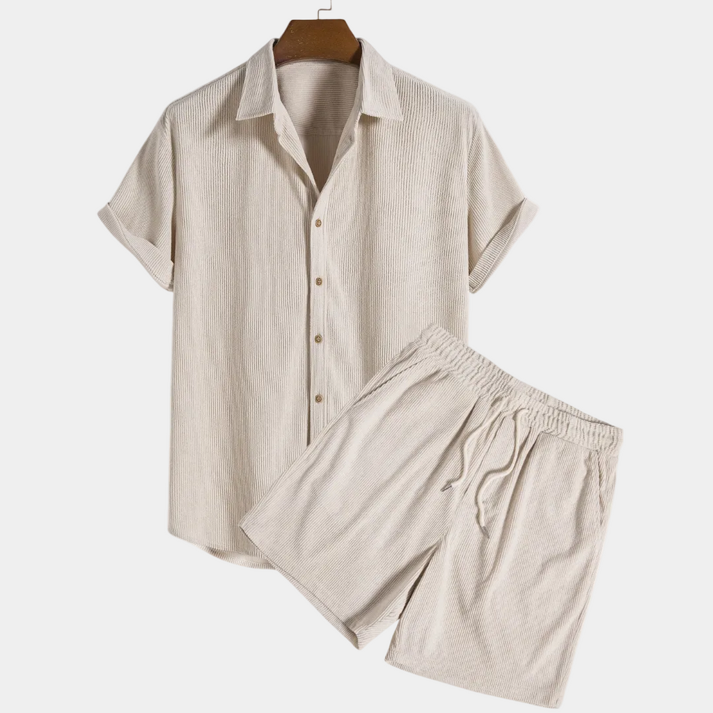 Ensemble homme manches courtes - Beige
