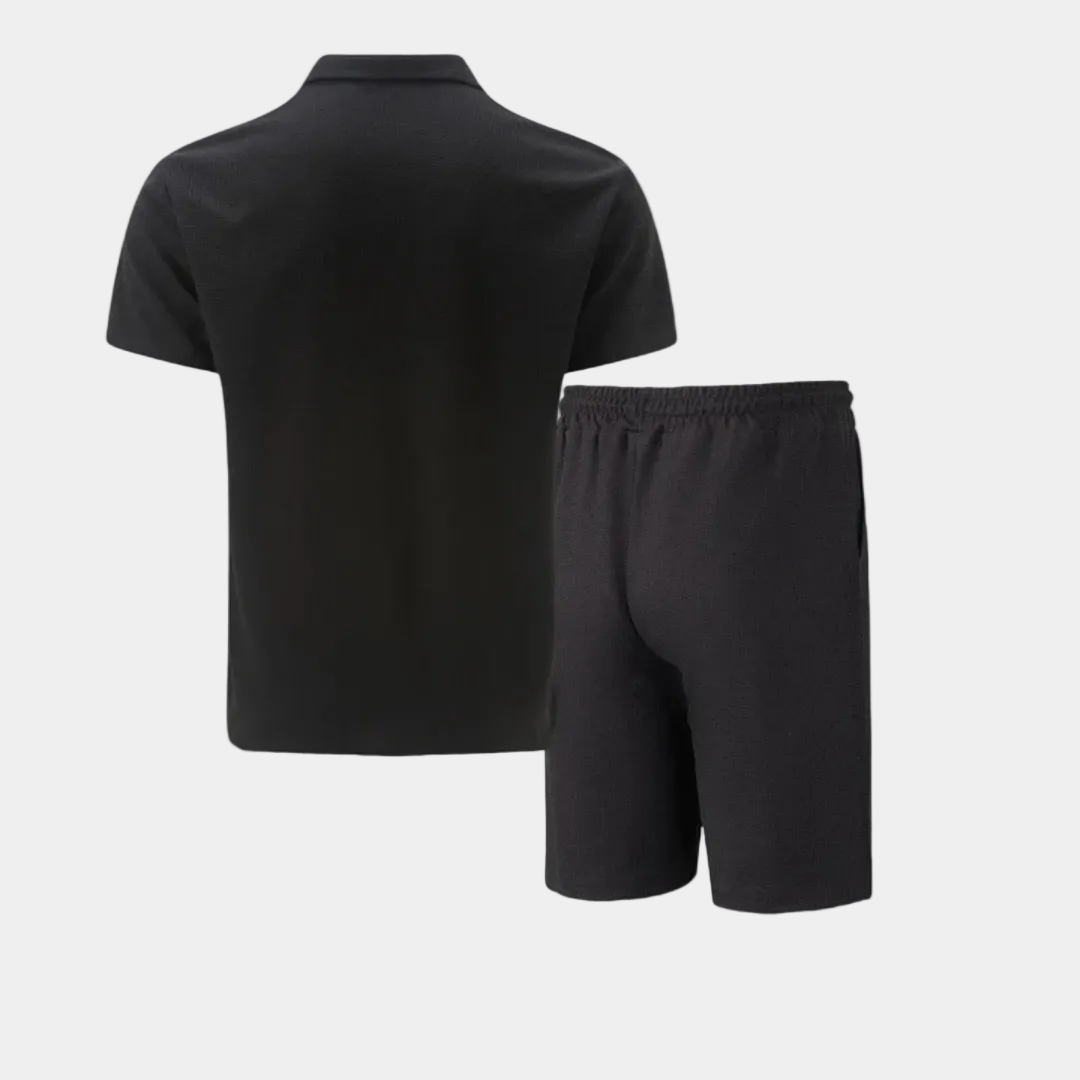 Ensemble homme polo demi-zip et short - image 4