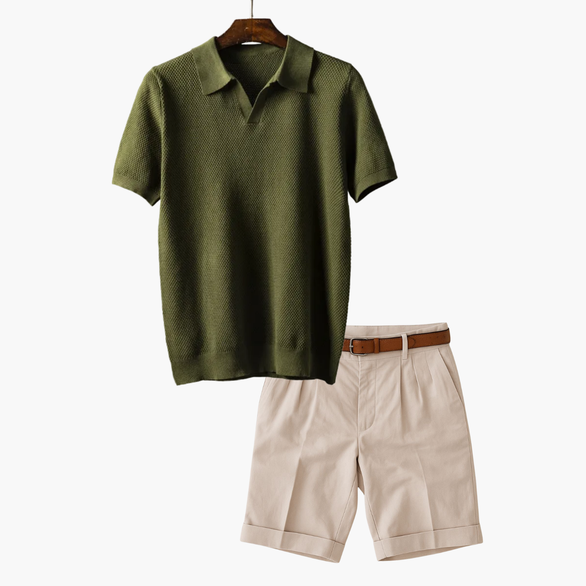 Ensemble homme polo en maille - Vert