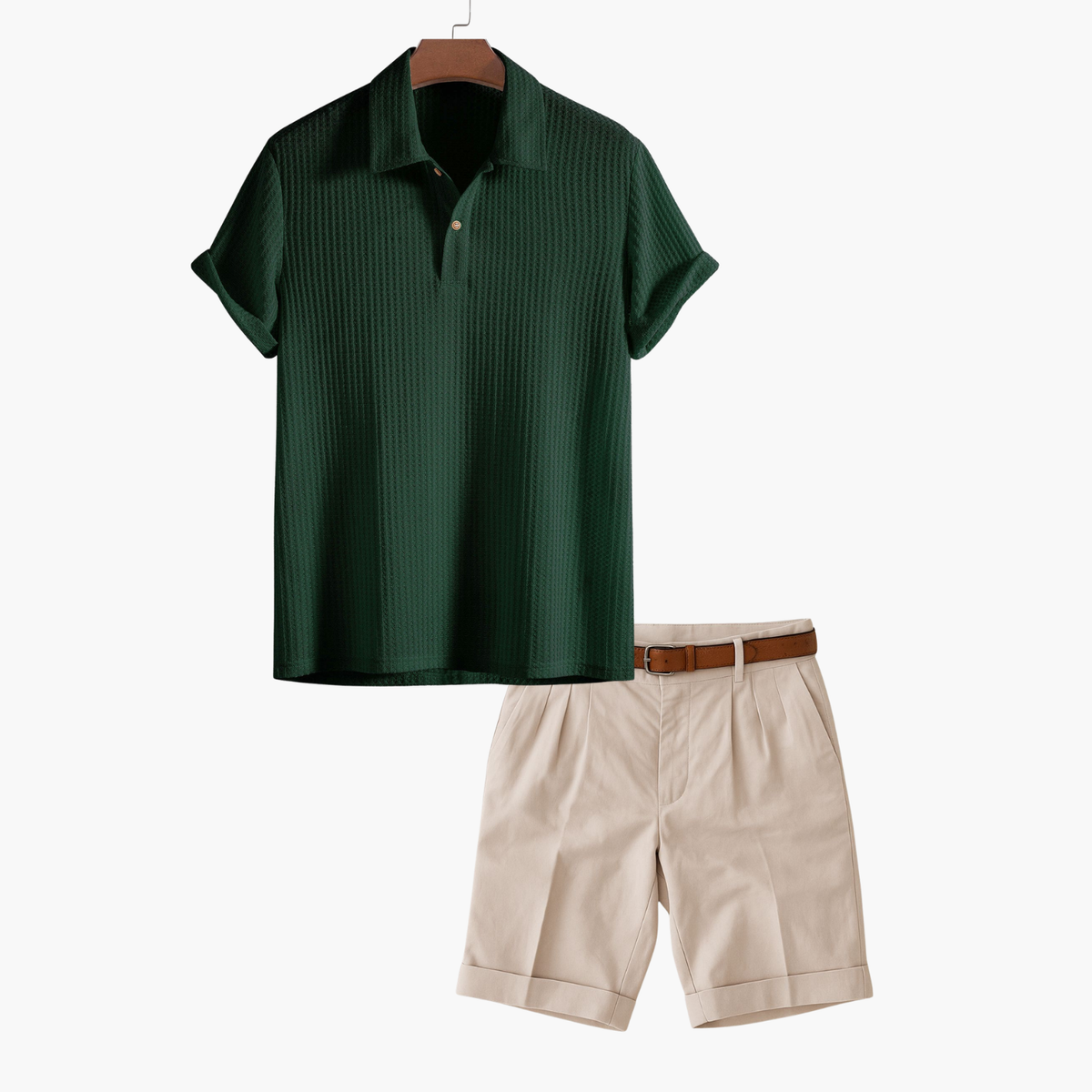 Ensemble homme polo et short - Vert