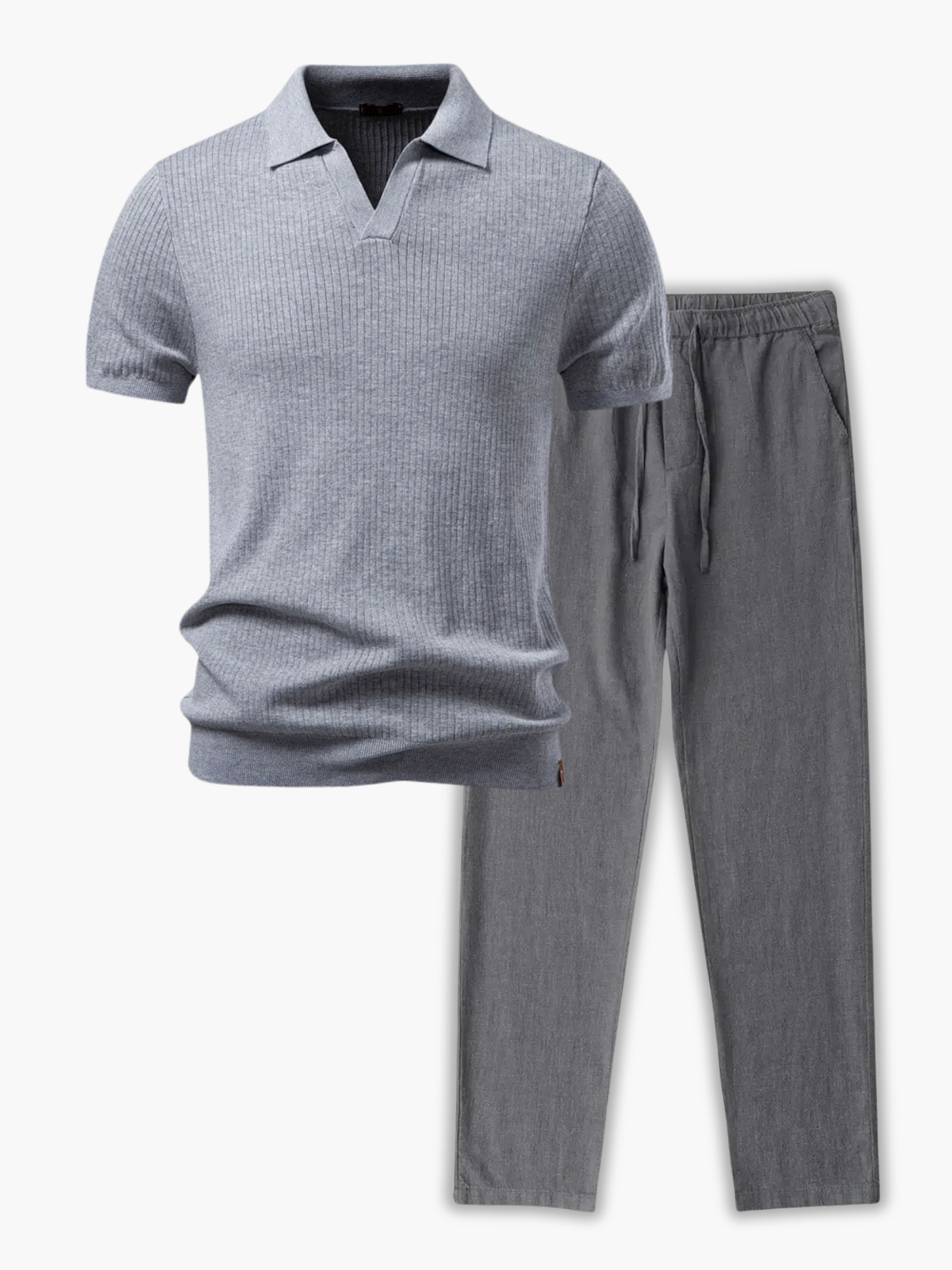 Ensemble homme polo manches courtes - Gris