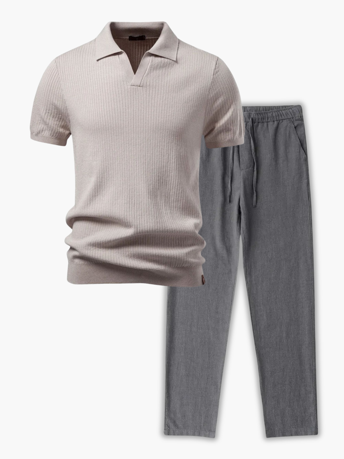 Ensemble homme polo manches courtes - Kaki