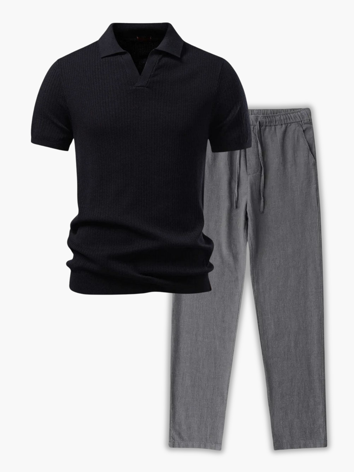 Ensemble homme polo manches courtes - Noir