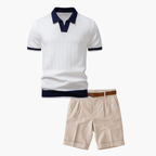 Ensemble Polo Texturé Homme - Blanc