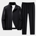 Ensemble Survêtement Homme Zip Complet Stylé – Veste Athlétique et Pantalon Jogger Confortable - Noir