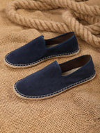 Espadrilles homme à enfiler semelle plate - Bleu