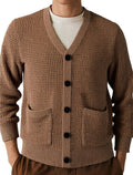 Gilet en Maille Gaufrée pour Homme - Marron