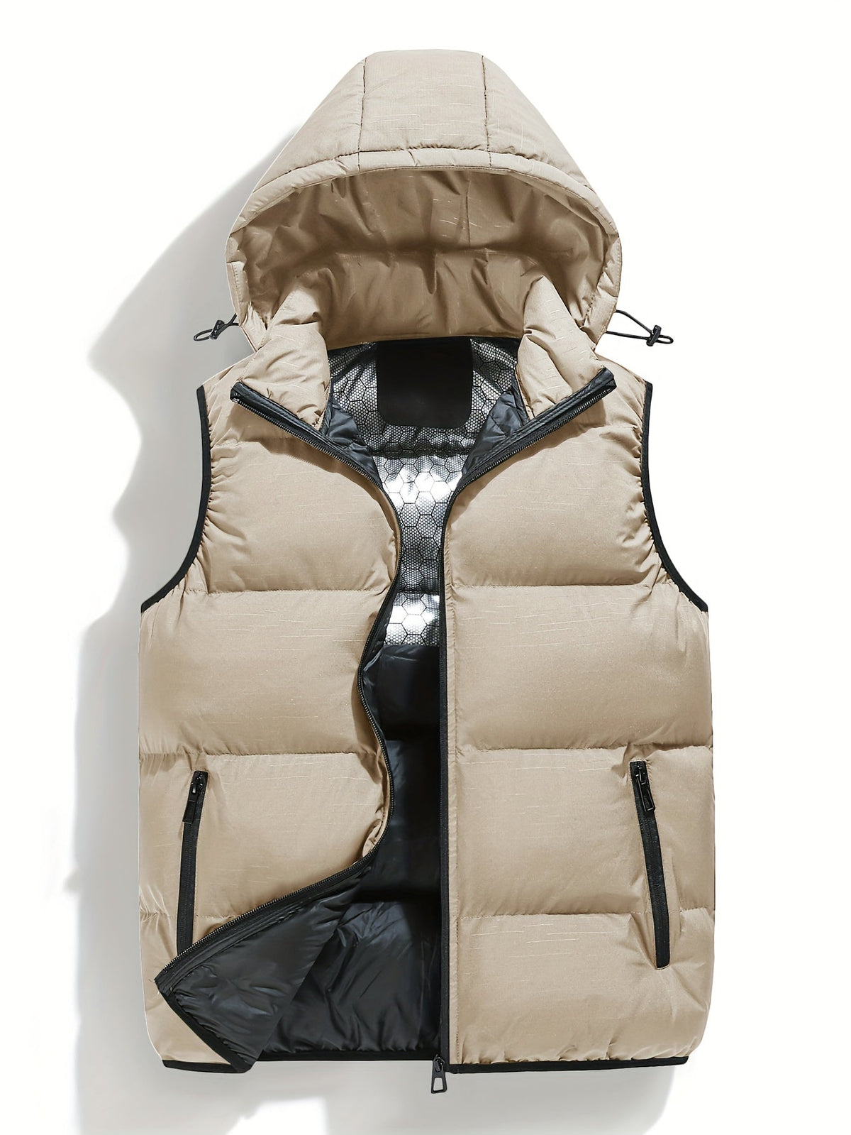 Gilet homme à capuche - Beige