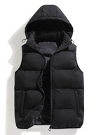 Gilet homme à capuche - Noir pur