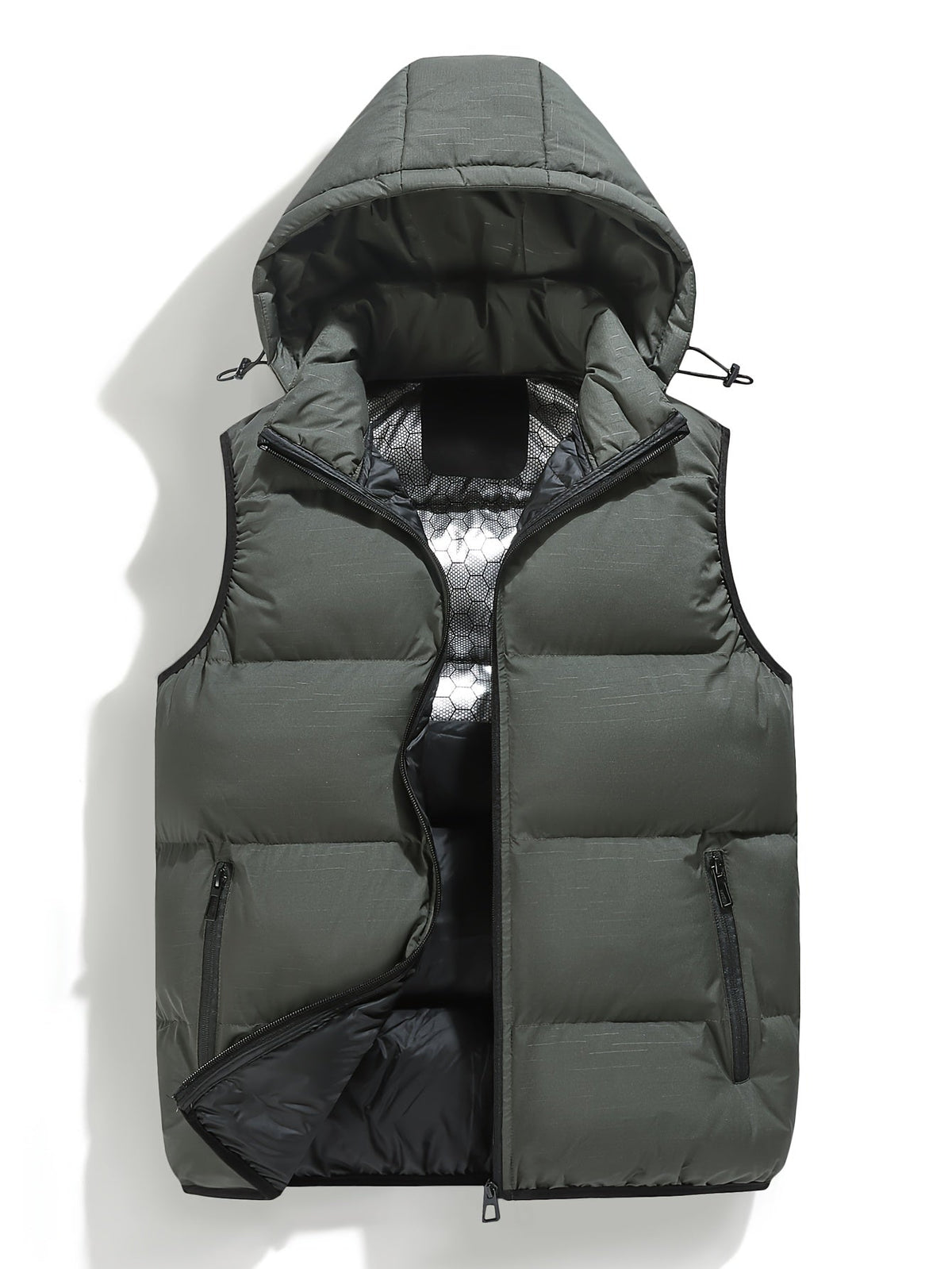 Gilet homme à capuche - Vert foncé