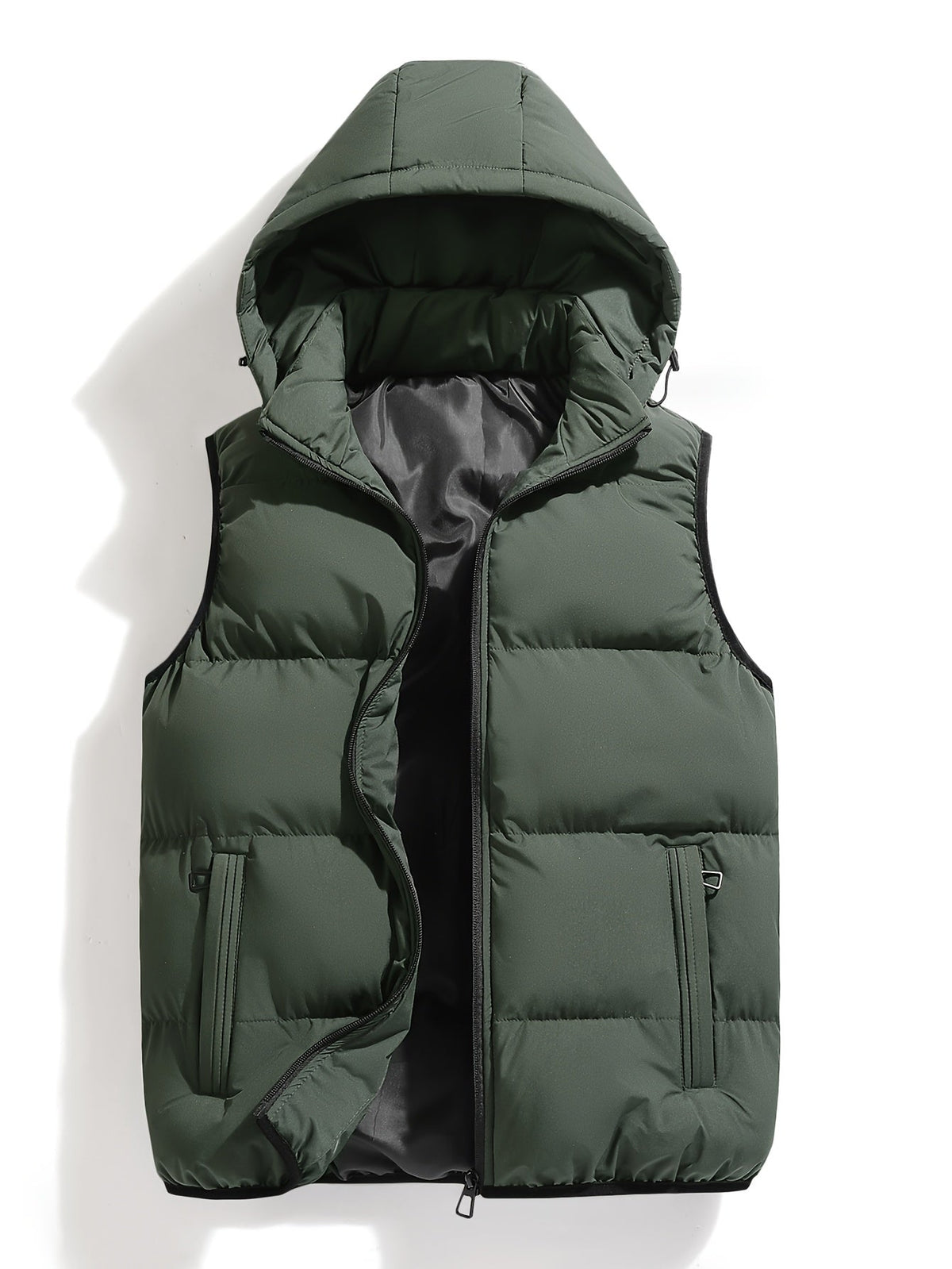 Gilet homme à capuche - Vert militaire