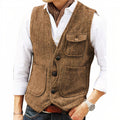 Gilet Homme à Coupe Premium – Élégance au Quotidien - Marron