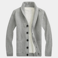 Gilet homme col châle boutonné - Gris clair