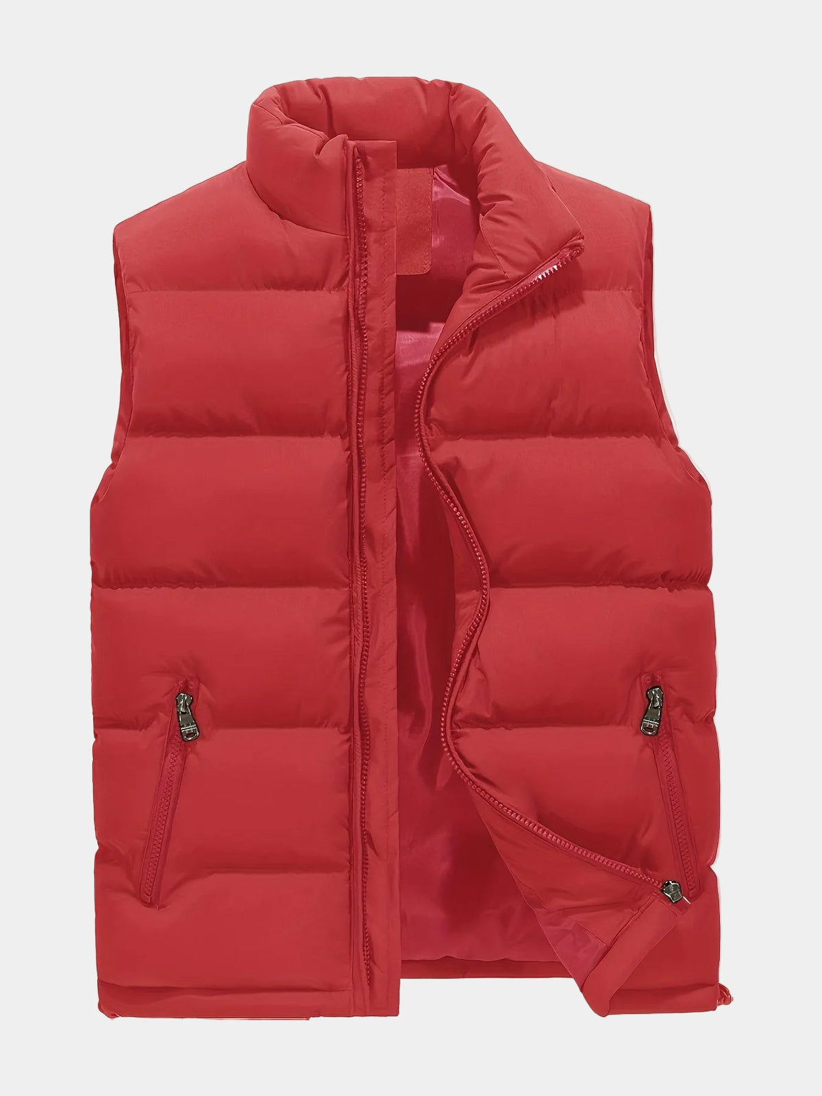 Gilet homme col montant - Rouge