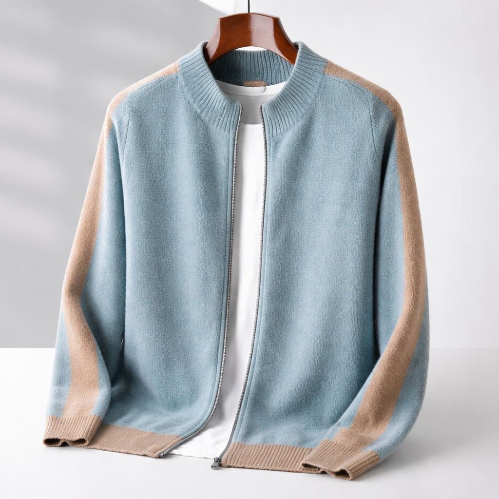 Gilet homme zippé - Bleu clair
