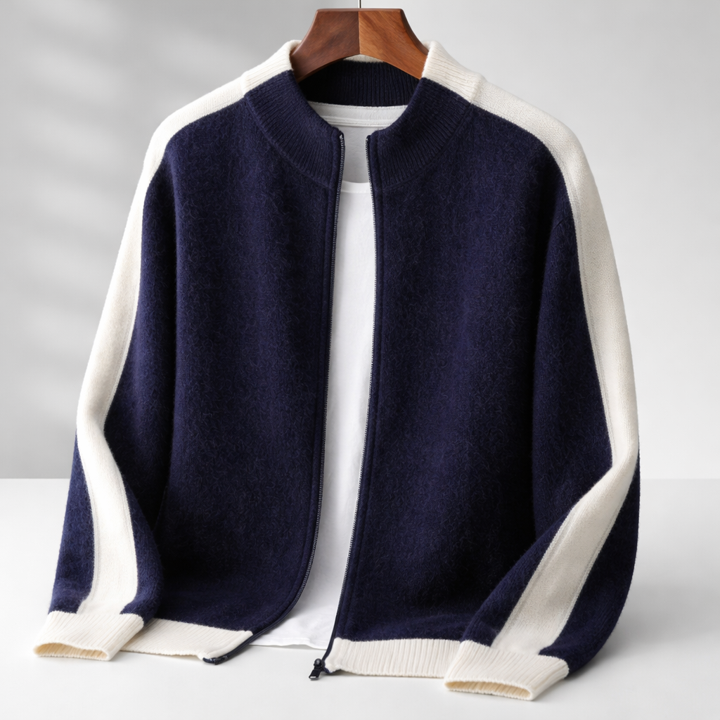 Gilet homme zippé - Bleu marine
