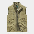 Gilet homme zippé col montant - Kaki