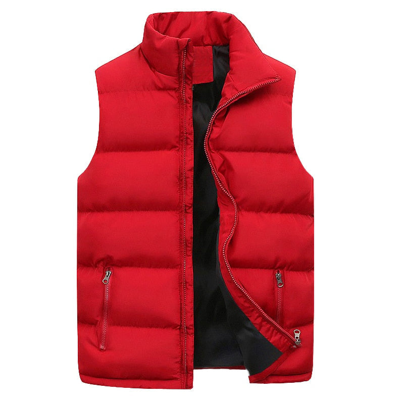Gilet Matelassé Homme – Couche Confort Zippée - Rouge