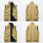 Gilet Réversible en Coton Homme – Gilet d’Extérieur de Luxe avec Multi-Poches - image 2