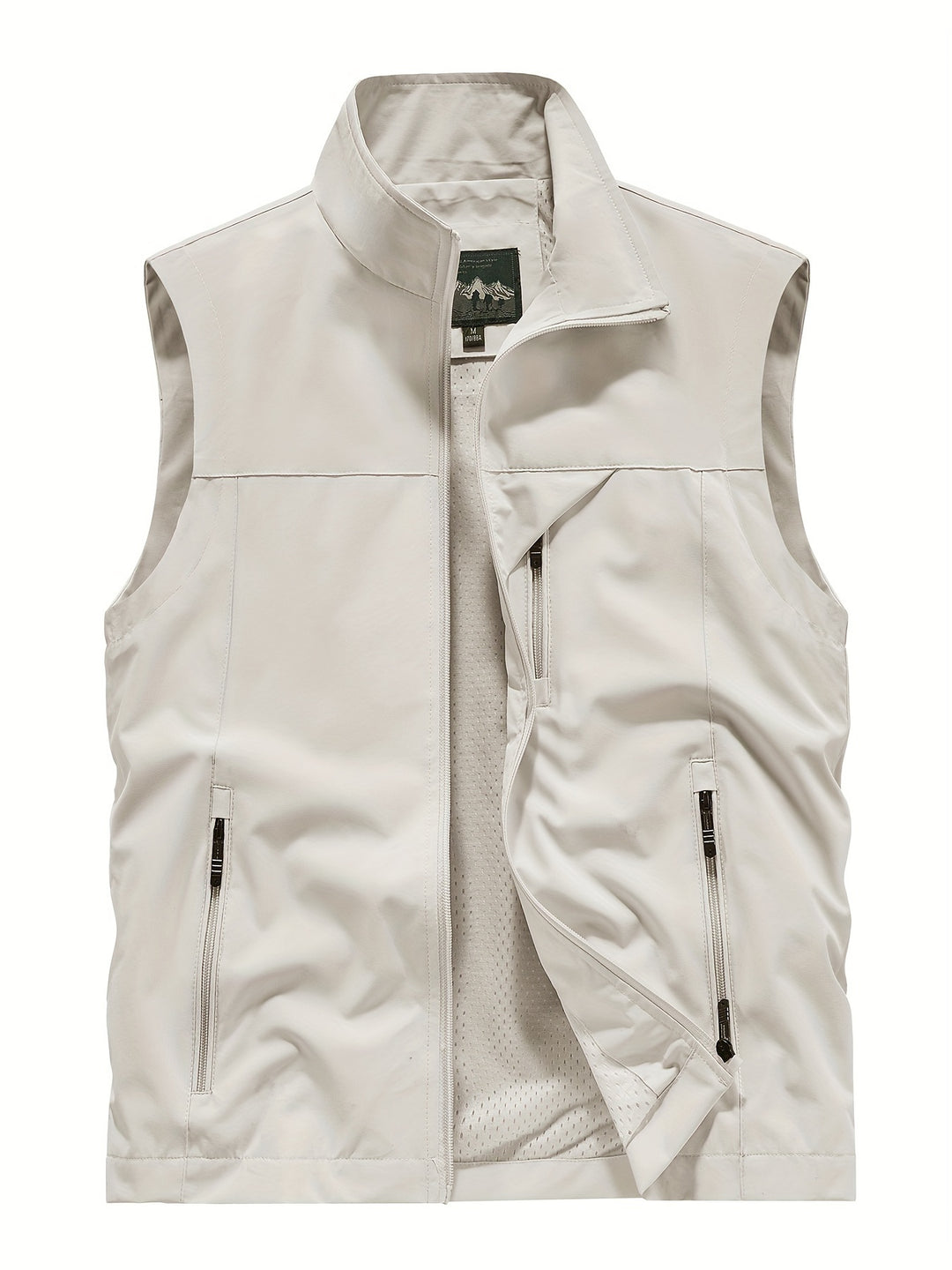 Gilet softshell sans manches homme – Veste coupe-vent légère pour l’extérieur - Beige