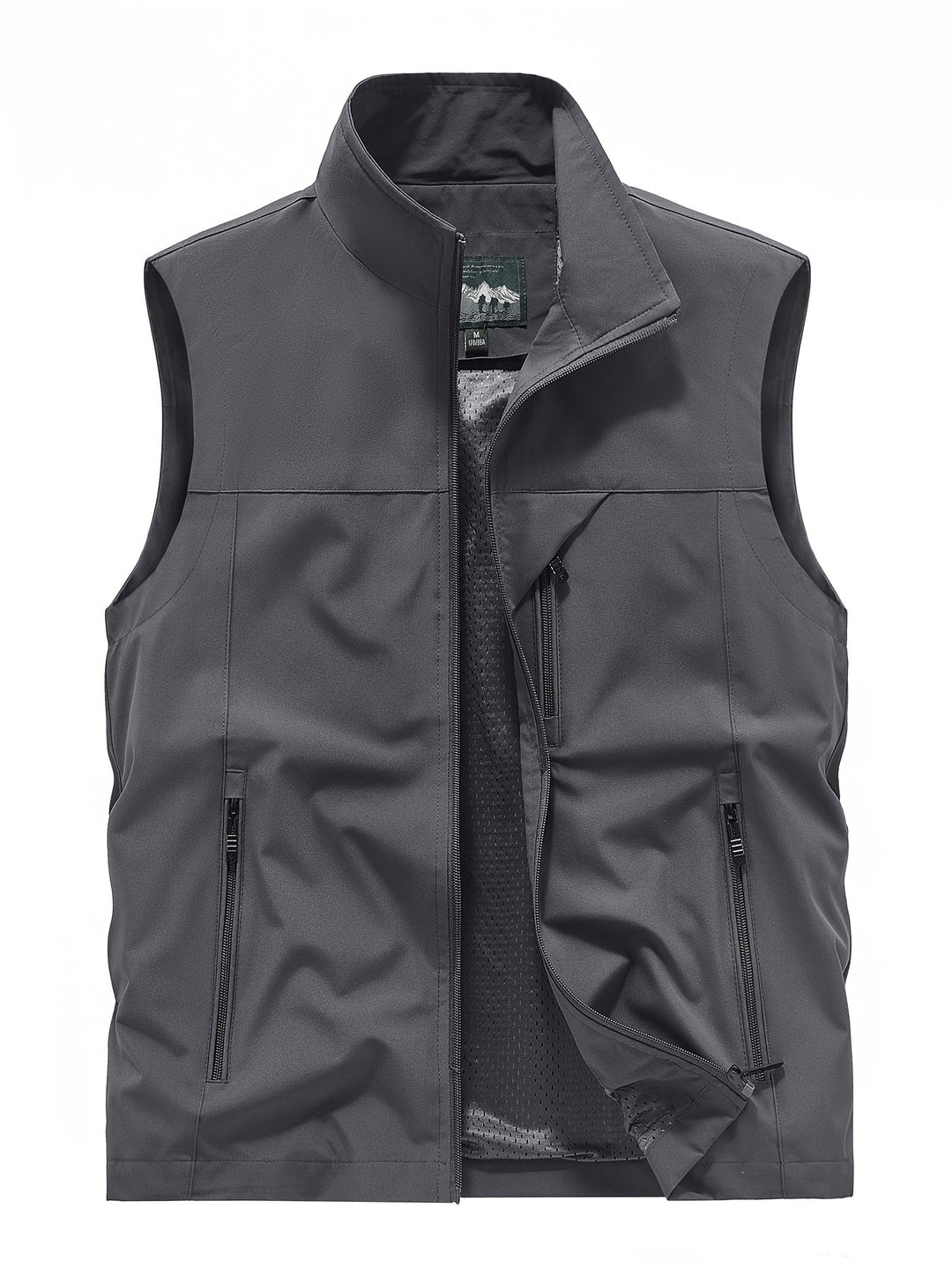 Gilet softshell sans manches homme – Veste coupe-vent légère pour l’extérieur - Gris