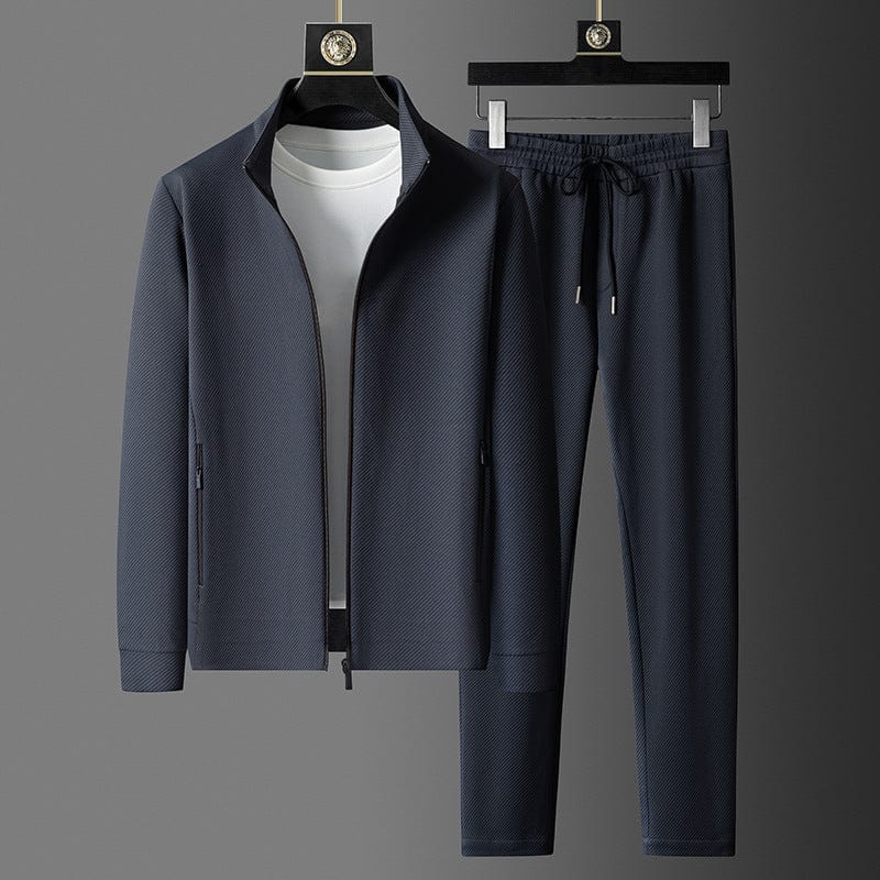 Homme Premium Survêtement Élégant Ensemble – Confort, Stilfuld, Port Quotidien - Bleu foncé