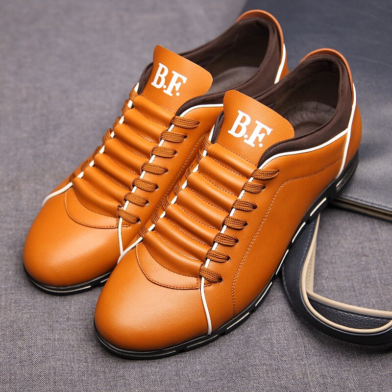 Hommes Formelles en Cuir Véritable Chaussures – Confort et Élégance - Orange