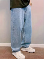 Jean Baggy en Denim pour Homme – Détail Plissé, Coupe Décontractée - image 3