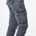 Jean cargo extensible pour hommes – Pantalon décontracté ajusté en denim - image 7