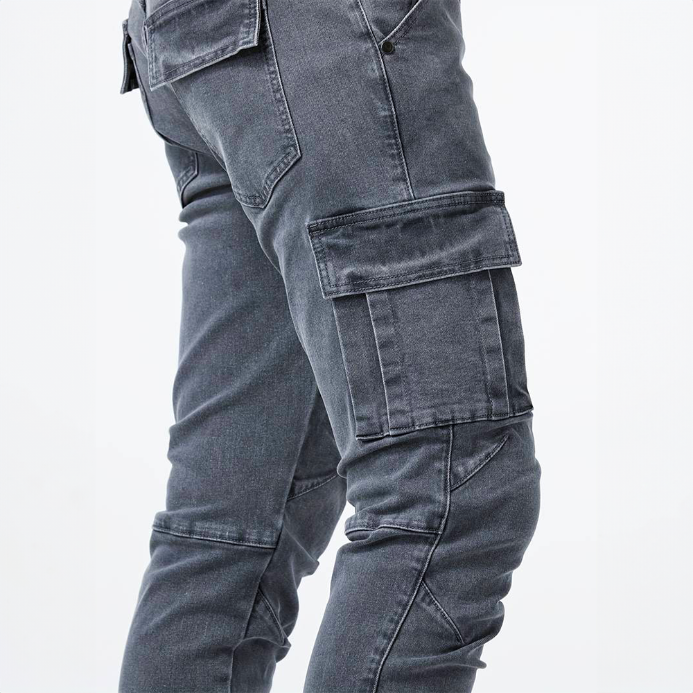 Jean cargo extensible pour hommes – Pantalon décontracté ajusté en denim - image 7