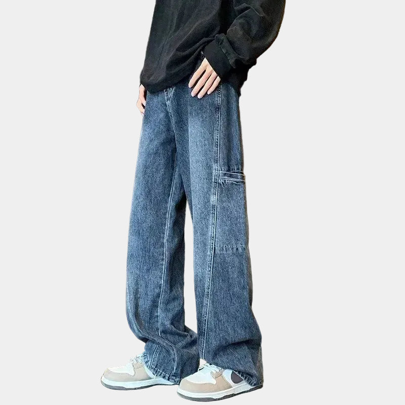 Jean homme coupe large - Bleu